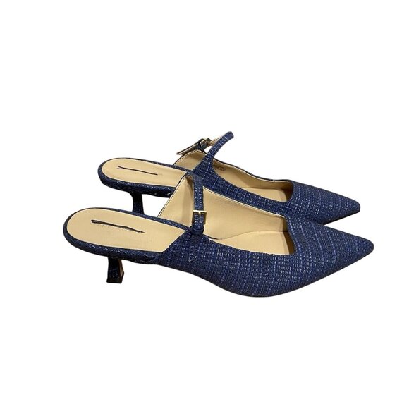 Ann Taylor Blue Heeled Mules - Picture 2 of 13